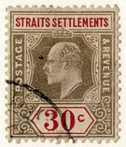 Straits Settlements #100 used King Edw