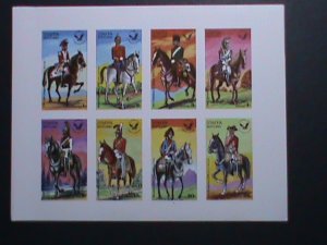 STAFFA-SCOTLAND-PROMOTION-ON HORSES UNIFORMED SOLDIERS -IMPERF MNH SHEET VF