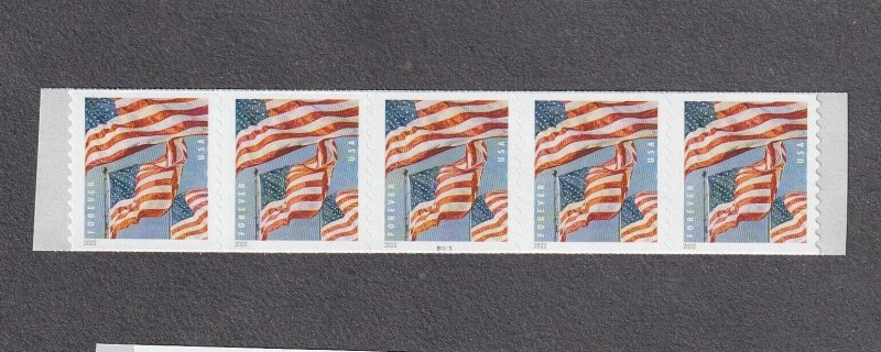 US #5656 PNC5 58c Forever Flag (-2022-) SA BCA B111 MNH F-VF 