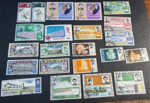 BRUNEI # 168-183 & 188-193--USED--2 STAMPS--1971-73