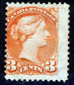 CANADA Queen Victoria 1889-97 3c. Bright Vermilion OTTOWA PRINTING SG 105 MNG
