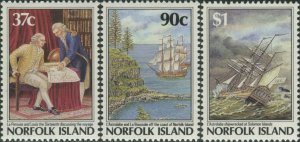 Norfolk Island 1987 SG433-435 Settlement 4th issue MNH