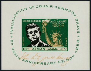 Ajman MIBK 65 MNH John F. Kennedy, Statue of Liberty