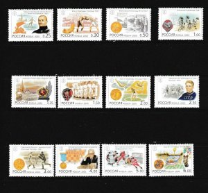 RUSSIA - 2000 NATIONAL SPORTING MILESTONES - SCOTT 6576a TO 6576l - MNH