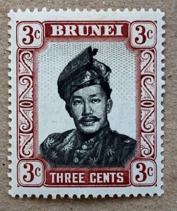 Brunei 1952 3c Sultan, unused. Scott 85, CV $0.25.   SG 102