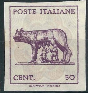 Italy Socialist Republic Umberto II 515ar  NGAI VF Signed 1945 SCV €110