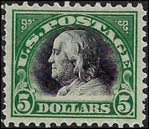 524 Mint,OG,HR... SCV $170.00... VF/XF centering