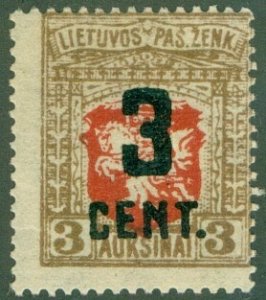 LITHUANIA 121 MH (RL) 5388 CV $100.00 BIN $45.00