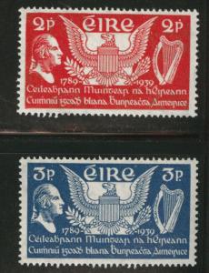 Ireland Scott 103-4 MNH** 1939 US Constitution 150th  CV$14