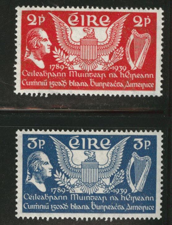 Ireland Scott 103-4 MNH** 1939 US Constitution 150th  CV$14
