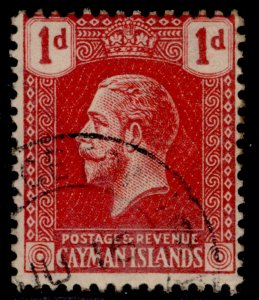 CAYMAN ISLANDS GV SG71, 1d carmine-red, FINE USED.