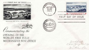 USA 1960 FDC Sc 1164 Automated Post Office Artcraft Cachet First Day Cover