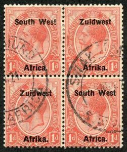 South West Africa SG17 1d opt Zuidwest (1st type) BLOCK