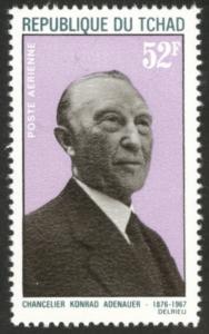Chad Scott C42 MNH** 1968 Adenauer stamp