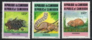 Cameroun Stamp 792-794  - Porcupine, squirrel, hedgehog