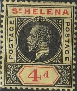 St. Helena, #71  Mint Hinged  From 1912   (pencil mark on back & hinge remnants)