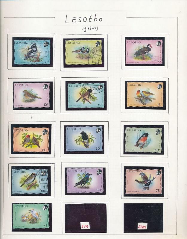 Lesotho 1970s/90s Wildlife Disney Birds M&U Appx 120 Items (Au10761)