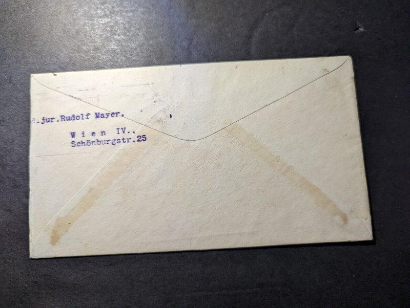 1931 Austria LZ 127 Graf Zeppelin Polar Flight Cover Vienna to New York NY USA
