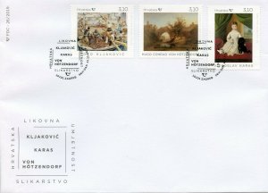 Croatia Art Stamps 2019 FDC Croatian Paintings Vjekoslav Karas Kljakovic 3v Set