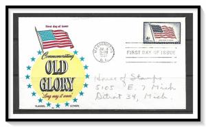 US #1094 Long May It Wave Flag Fluegel Cachet FDC