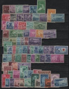 US, 3 CENT STUCK DOWN STAMPS