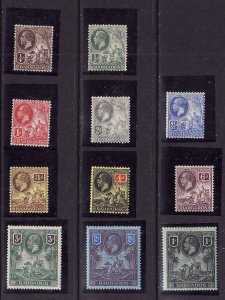 Barbados-Sc#116-26-unused hinged/hinge remnant KGV set-1912-S/H costs