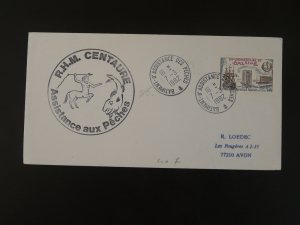 marcophily boat for fishing assistance RHM Centaure postmark on cover 1978