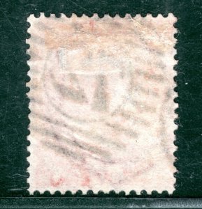 GB QV Stamp SG.79 4d Bright Red (Plate 3) (1862) Used 72 London Cat £170 XRED107