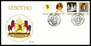 Lesotho 372-375 Princess Diana U/A FDC