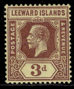 LEEWARD ISLANDS GV SG69, 3d purple/yellow, VLH MINT.