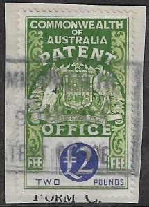 AUSTRALIA Patent Revenue: 1953 �2 green and blue - 39073