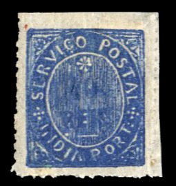 Portuguese Colonies, Portuguese India #50 Cat$24, 1877 40r blue, hinged