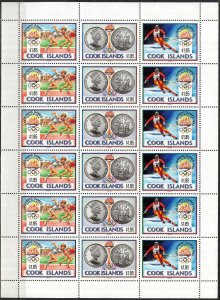 Cook islands 1990 Olympics Games Albertville Barcelona 1992 Sheet MNH