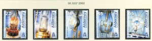 Alderney 2002 Electricifation anniversary Set SGA192/A196 Unmounted Mint