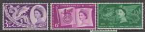 Great Britain 1958 Commonwealth Games Sc#338-340 MNH