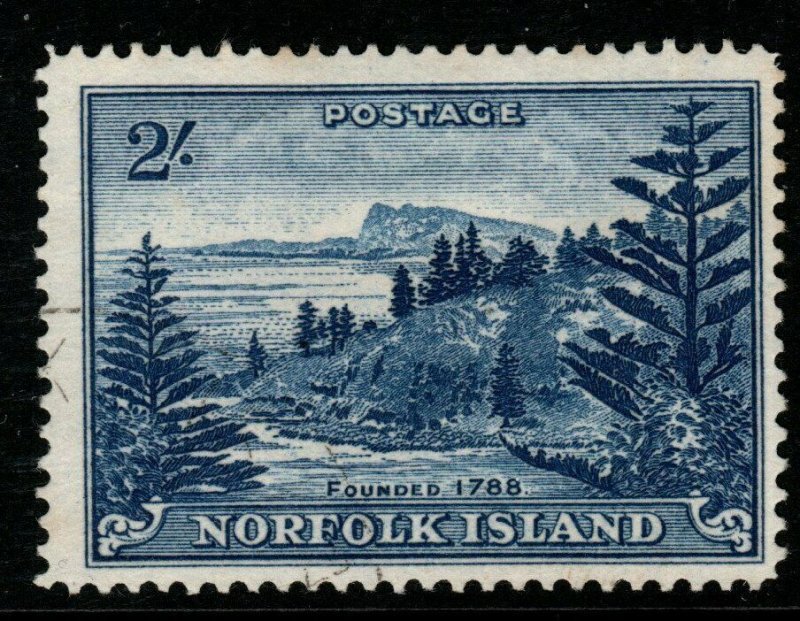 NORFOLK ISLAND SG12a 1959 2/= DEEP BLUE FINE USED 