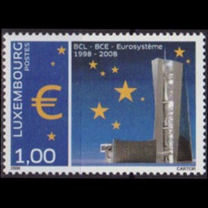 LUXEMBOURG 2008 - Scott# 1228 Eurosystem 10th. Set of 1 NH