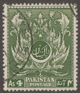 Pakistan, stamp, Scott# 58, used, single stamp,  #58