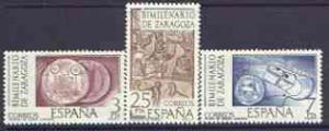 Spain 1976 Zaragoza Anniversary perf set of 3 unmounted m...