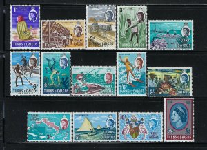 TURKS & CAICOS IS. SCOTT #158-171 1967 QEII PICTORIALS- MINT NEVER  HINGED