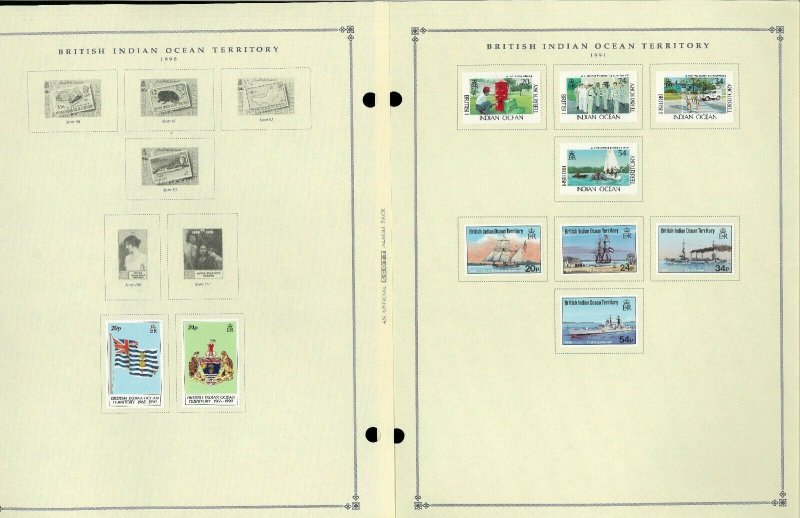 British Indian Ocean Terr. all Mint Hinged on Scott International Pages to 1999