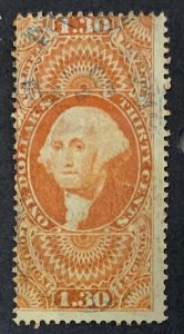 USA REVENUE STAMP 1863  $1.30  SCOTT#R77c