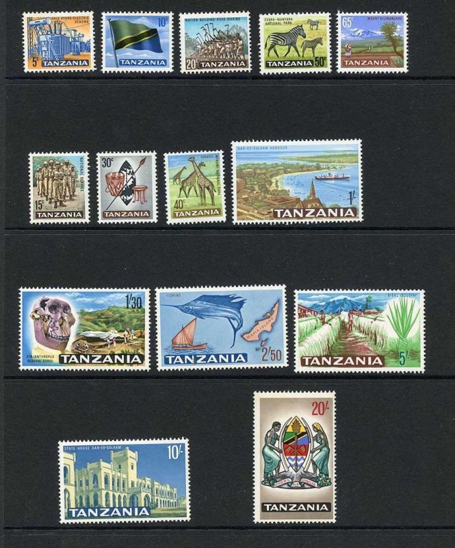 Tanzania SG128/41 1965 Set of 14 U/M 