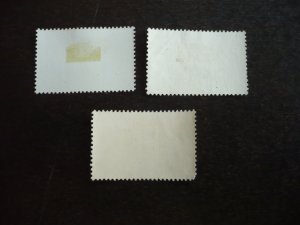 Stamps - Malaya Johore - Scott# 176a,178a,181a - Used Part Set of 3 Stamps