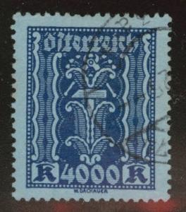 Austria Scott 287 Used stamp from 1922-24 set 