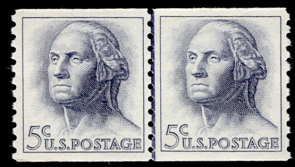 US #1229 SUPERB mint never hinged, LINE PAIR,  super nice, fresh line pair!