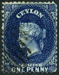 Ceylon 46a Used Dark Blue Victoria