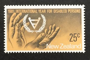 New Zealand 1981 #725, International Year of the Disabled, MNH.