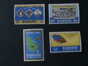 ​BARBADOS-1972- SC#372-5   60TH ANNIV: BOY SCOUT JAMBORLEE- MNH-VERY FINE