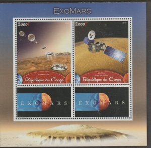 EXOMARS SPACE MISSION sheet containing two values mnh